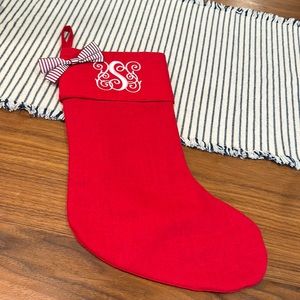 Crown & Ivy Monogrammed Stocking ❤️🤍